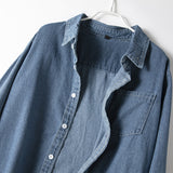 Men's Shirts Denim Shirt Men's Long Sleeve Autumn Shirt plus Size