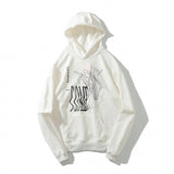 Slogan Graphic Hoodie Autumn and Winter Loose Hooded Long Sleeve Coat