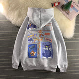 Tom and Jerry Hoodie Plus Velvet Thickening
