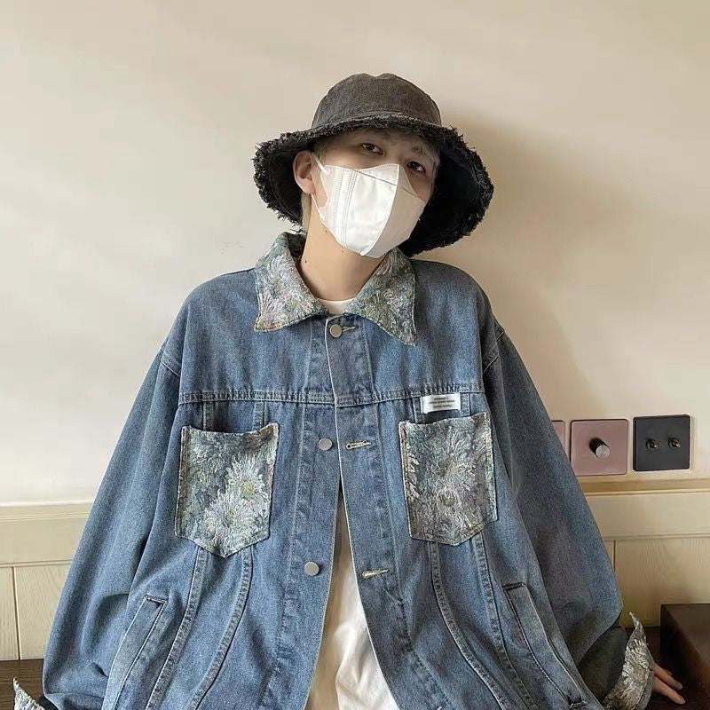 Denim Shirts Denim Jacket Men's Spring and Autumn Loose Jacket