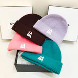 Dogers Winter Hat Fashion Letters Woolen Cap Female Autumn and Winter Leisure