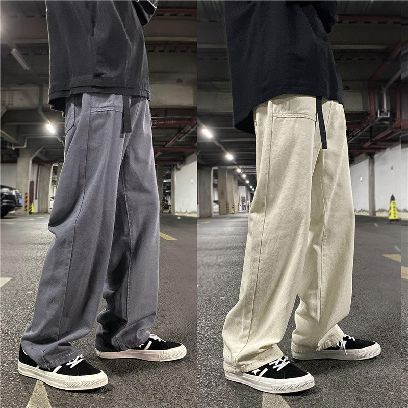 Men Cargo Pants Workwear Pants Men's Autumn Loose Straight Casual Trousers