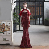 Sequin Evening Dress Fishtail Gown