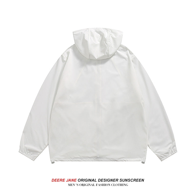 Men Sun Protection Clothing  Men Summer Sun Protection Clothing Couple Hooded Casual Coat