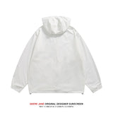 Men Sun Protection Clothing  Men Summer Sun Protection Clothing Couple Hooded Casual Coat