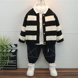 Toddler Boys Jackets Boys' Knitted Sweater Coat Spring and Autumn Clothing Children
