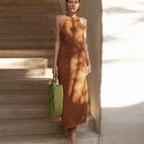 Women Summer Dresses Midi Dress  Summer Women's Sexy Backless Beach Dress