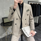 Seersucker Suit Striped Two-Piece Suit Dress