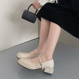 Nude Pumps Block Heel