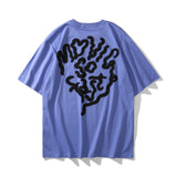 Men's T Shirt Summer Casual Tops Cartoon Bear Printed Short Sleeve T-shirt Men's I round Neck Half Sleeve Street Fashion Loose Half Sleeve