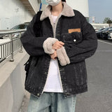 Denim Shirts Winter Men's Baggy Coat Cotton-Padded Coat