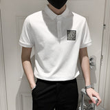 Men Short Sleeve T-Shirt Lapel T-shirt
