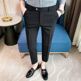 Men Trousers Embroidered Slacks
