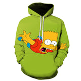 The Simpsons Hoodie 3D Digital Printing Youth Male Hooded Casual Pullover