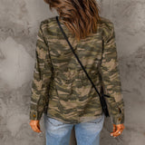 Nina Parker Camo Jacket Camouflage Loose Casual Jacket Female