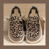 Cow Print Hey Dude Shoes Leopard Print Low-Top Shoes Women's Casual Shoes
