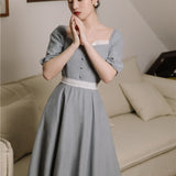 Women's cottagecore Dress Summer Retro Design Dress for Women