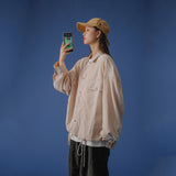 Corduroy Patch Jacket Autumn Vintage Corduroy Baggy Coat