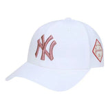 La 59fifty Hats MLB Baseball Cap Side Seam Label Golden Edge Men's and Women's Hard Top NY Peaked Cap