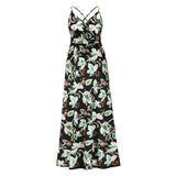 Beth Dutton Bohemian Dress Summer Spring Midi Dresses Sexy Slim Fit V-neck Strap Floral Skirt