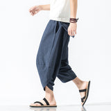 Men Trousers Summer Loose Striped Harem Pants