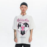 Men's T Shirt Summer Casual Tops Printed Short Sleeve T-shirt Men's Harajuku Style round Neck Half Sleeve Street Fashion Loose Half Sleeve