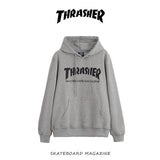 Thrasher Hoodie Flame Sweater Autumn and Winter Sports Loose Hooded
