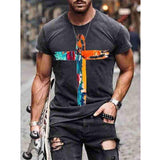 Tactics Style T Shirt for Men Summer Short Sleeve round Neck Printing Stylish Casual T-shirt