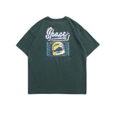 Men T Shirt Summer Casual Tops Men's Clothes Summer Wear Retro Men's round Neck Short Sleeve Beautiful Casual Helmet Printed T-shirt Fashion