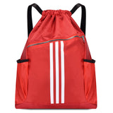Drawstring Bag Waterproof Drawstring Pocket Grid Shoulder Drawstring Bag