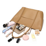 The Teacher Tote Genuine Leather Women's Bag Cowhide Work Shoulder Women's Bag Large Capacity Big Handbag Tote Bag