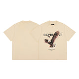 Present T Shirt Eagle Print Distressed Summer round Neck T-shirt
