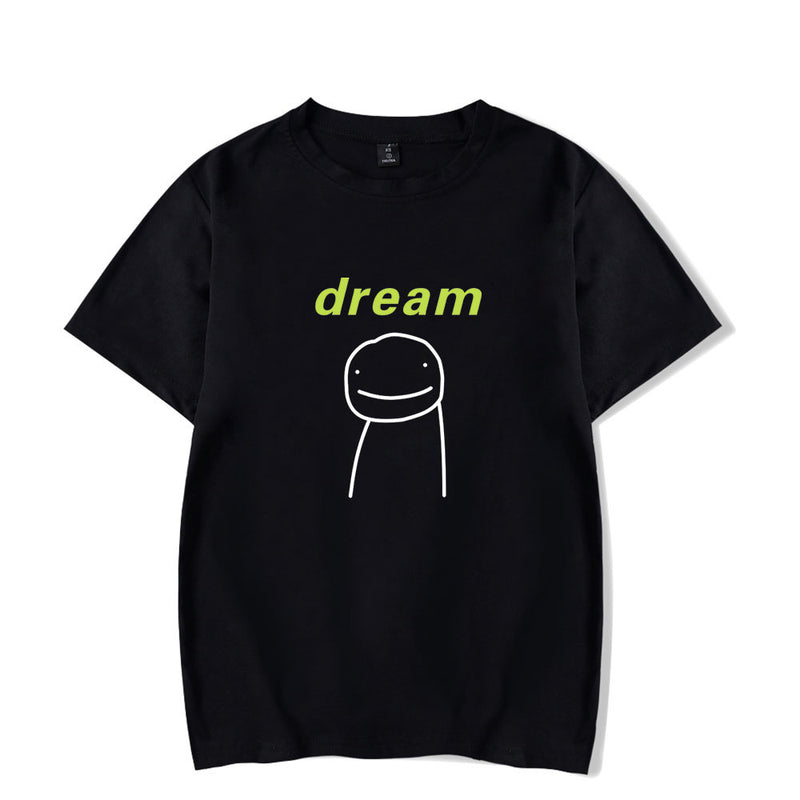 Dreamwastaken Novelty Hoodies Dream Merch Shirt Short Sleeve Round Neck Loose T-shirt