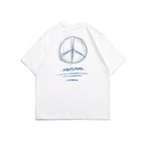 Men T Shirt Summer Casual Tops Men's Clothes Summer Wear Retro Men's round Neck Short Sleeve Casual Wide Loose Label Printed T-shirt Fashion