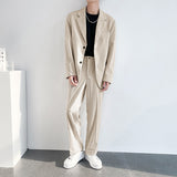 Seersucker Suit Men's Corduroy Loose Suit Coat
