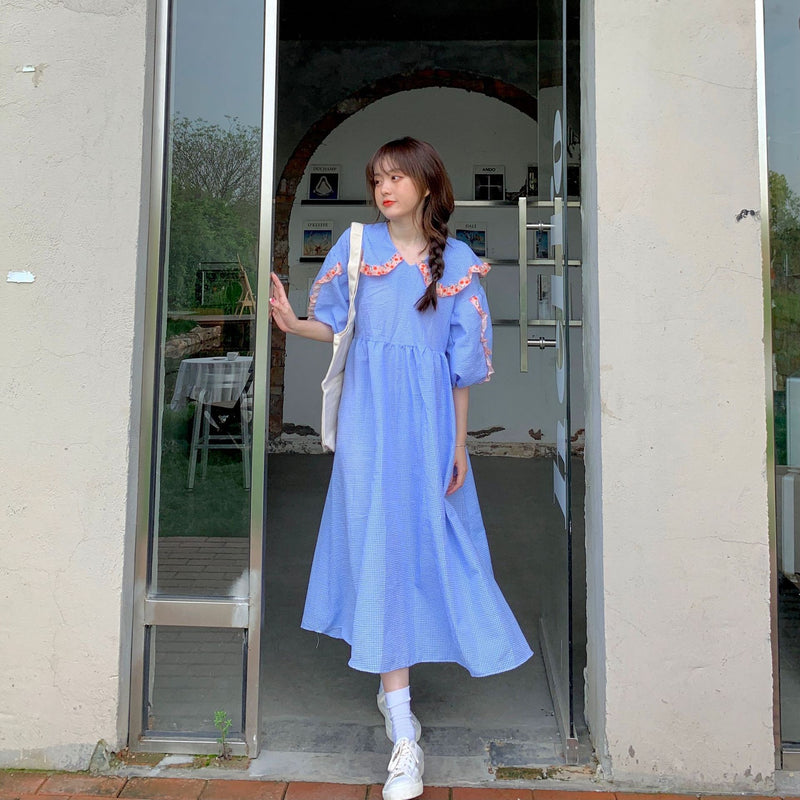 Gothic Lolita Harajuku Style Clothing Cherry Ruffle Puff Sleeve Dress