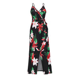 Beth Dutton Bohemian Dress Summer Spring Midi Dresses Sexy V-neck Floral Strap Dress