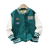 Children Baseball Jacket Small Yellow Duck Children's Clothing Boys' Baseball Jacket Autumn Clothes