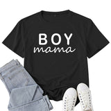 Boy Mama T Shirts Boy Mama Letter Printed T-shirt
