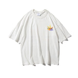 Men's T-shirt Summer round Neck Loose T-shirt Men's Maple Leaf Printed Short Sleeve Fashion Brand Half Sleeve Wide T