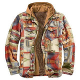 John Dutton Jacket Autumn and Winter Thickening Cotton-Padded Coat Printed Hooded Jacket