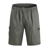 Men Cargo Shorts Summer Men's Trendy Capris Fashion Solid Color Casual Loose Cargo Pants