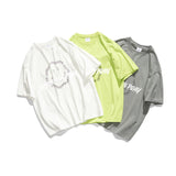 Cartoon Smiley Face Short-Sleeved T-shirt Men's Summer round Neck Half-Sleeve Pure Cotton Top Casual T-shirt Trendy T