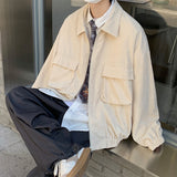 Corduroy Patch Jacket Men's Spring Loose Casual Top