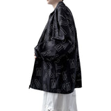 Men's Shirts Lapel Men's Letters Printed Jacket Coat