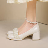 Nude Chunky Heel
