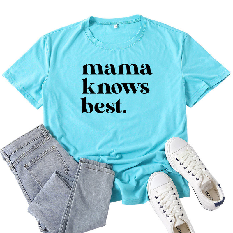 Boy Mama T Shirt Mama Best Letter Print T-shirt