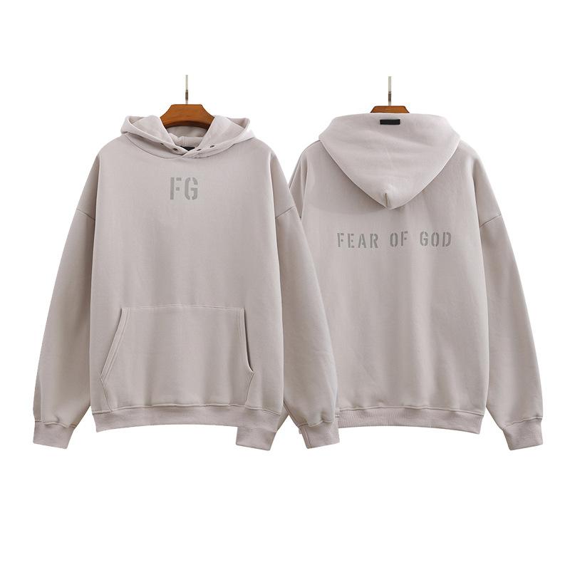 Fog Essentials Hoodie Fashion Brand Fog Fear Of God High Street Velvet Padded Hooded Sweatshirt Men's and Women's Coats
