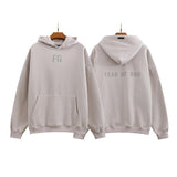 Fog Essentials Hoodie Fashion Brand Fog Fear Of God High Street Velvet Padded Hooded Sweatshirt Men's and Women's Coats