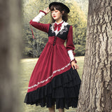 Gothic Lolita Harajuku Style Clothing Lolita Dress Op Side Cardigan Elegant CLA Style British Knight Dress